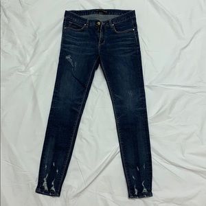 Selvage Denim Distressed Skinny Jean